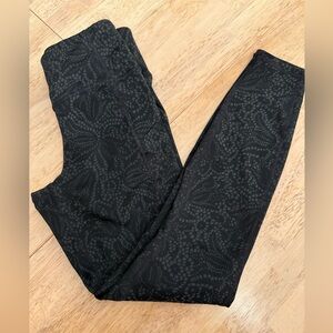 Athleta Black and Gray Patterned Leggings
